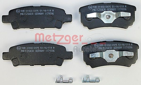 METZGER 1170306 Bremsbelagsatz, Scheibenbremse
